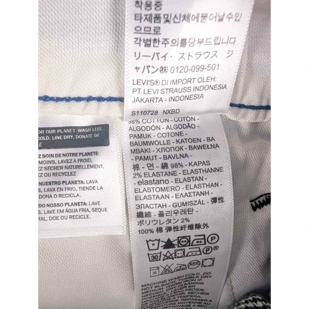 Levi's XX Chino EZ Taper Pants Mens 4XL Black White Houndstooth Stretch Big Tall